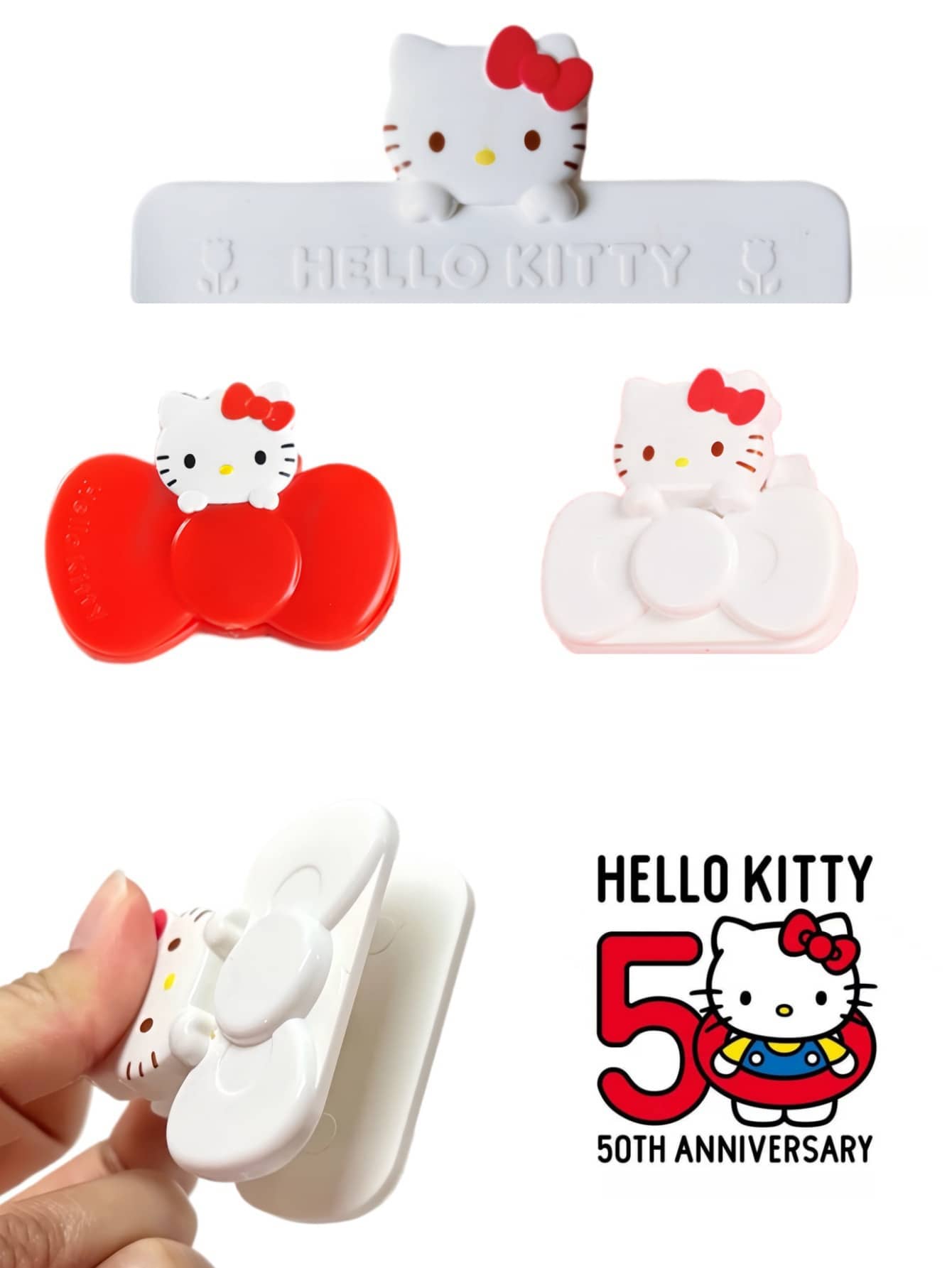 Food Good Snacks - 1/2 قطعة/المجموعة/مجموعة مشابك أكياس الطعام hellokittys