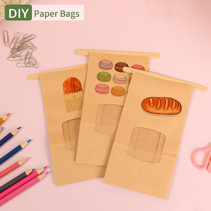 10 قطع من أكياس المخابز، أكياس - مراجعة Food Snacks For School وسعره