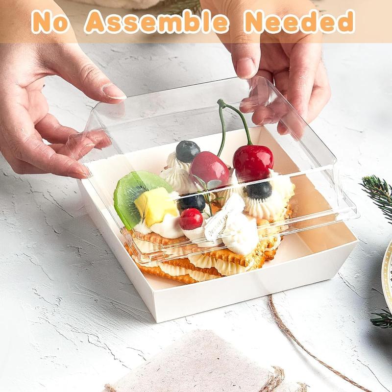 50 علبة صغيرة شفافة بغطاء لتقد - مراجعة Food Snacks For Baby Shower وسعره