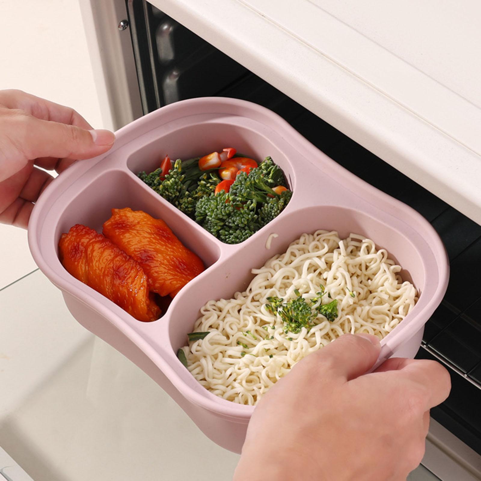 حاوية طعام من السيليكون بثلاثة - مراجعة Food Snacks For School وسعره